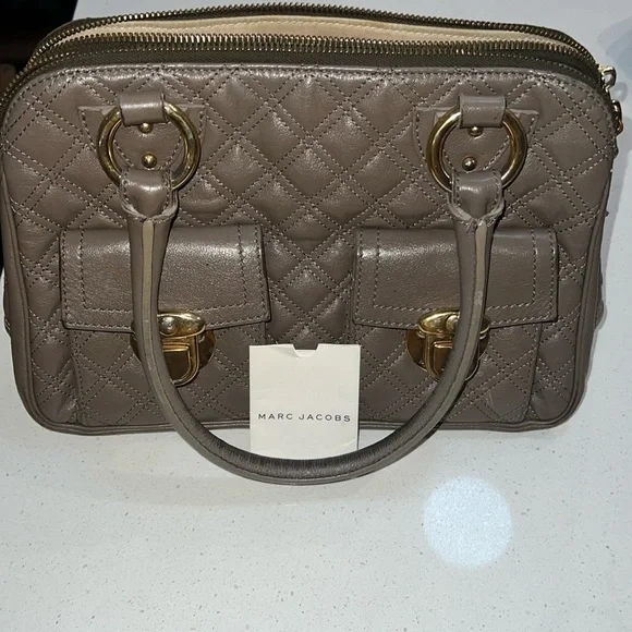 Marc Jacobs Blake Quilted Venetia Satchel Handbag. Italian Leather. Puffer AUTH - Picture 3 of 17